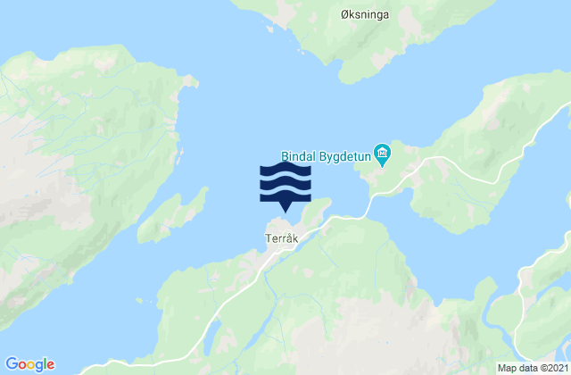 Carte des horaires des marées pour Terråk, Norway
