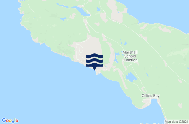 Carte des horaires des marées pour Texada Mines, Canada