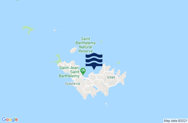 Carte des horaires des marées pour The Ledge, U.S. Virgin Islands