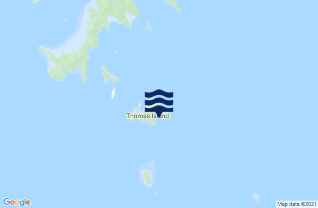 Carte des horaires des marées pour Thomas Island, Australia
