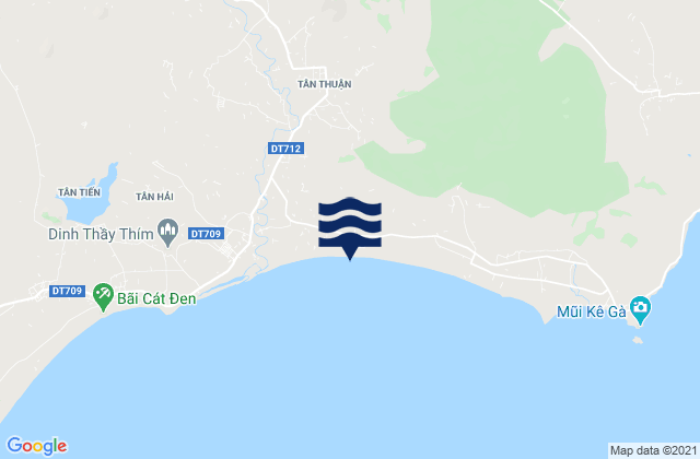Carte des horaires des marées pour Thuận Nam, Vietnam