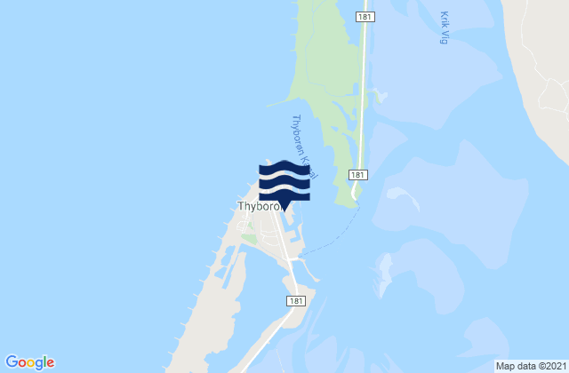 Carte des horaires des marées pour Thyborøn, Denmark