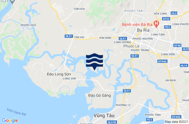 Carte des horaires des marées pour Thành Phố Bà Rịa, Vietnam
