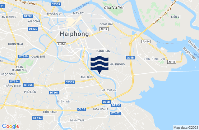 Carte des horaires des marées pour Thành Phố Hải Phòng, Vietnam