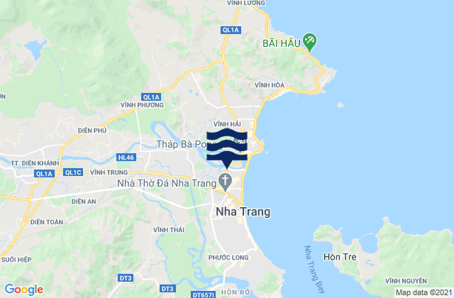 Carte des horaires des marées pour Thành Phố Nha Trang, Vietnam