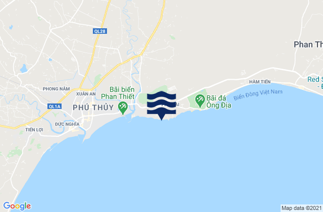 Carte des horaires des marées pour Thành Phố Phan Thiết, Vietnam