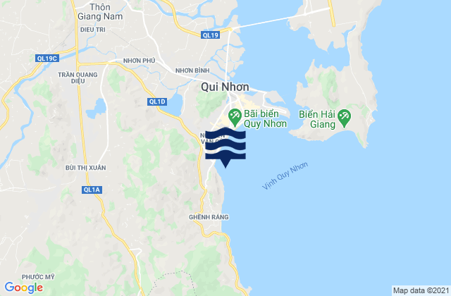 Carte des horaires des marées pour Thành Phố Quy Nhơn, Vietnam
