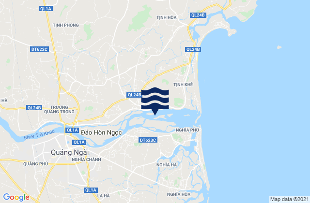 Carte des horaires des marées pour Thành Phố Quảng Ngãi, Vietnam