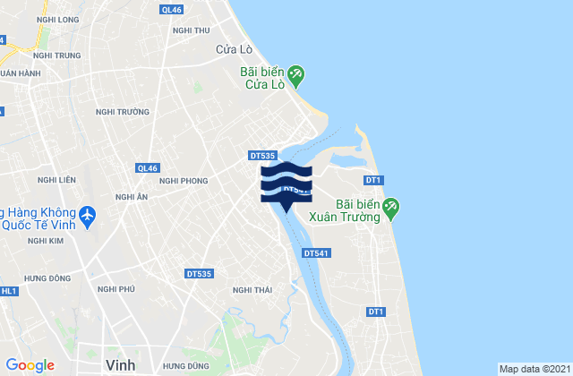 Carte des horaires des marées pour Thành Phố Vinh, Vietnam