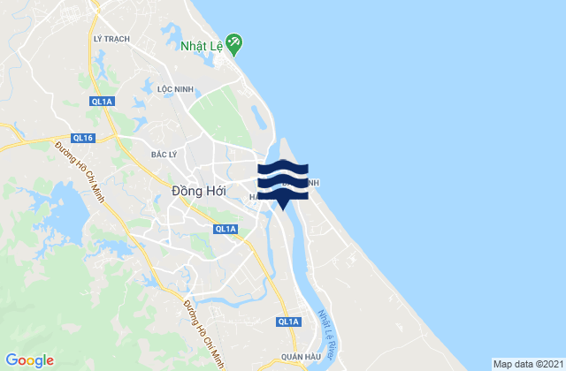 Carte des horaires des marées pour Thành Phố Đồng Hới, Vietnam