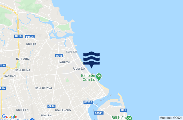 Carte des horaires des marées pour Thị Xã Cửa Lò, Vietnam