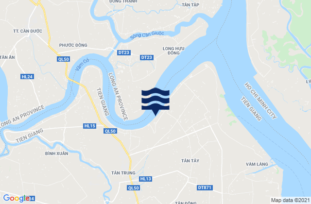 Carte des horaires des marées pour Thị Xã Gò Công, Vietnam