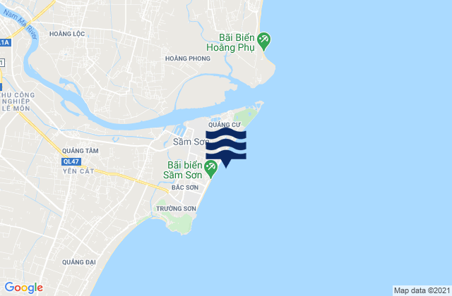 Carte des horaires des marées pour Thị Xã Sầm Sơn, Vietnam