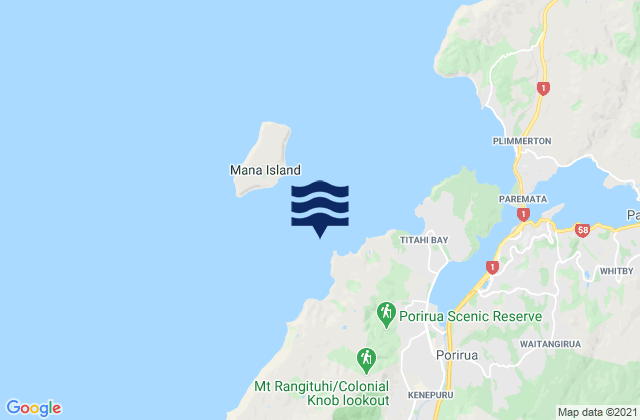 Carte des horaires des marées pour Tirau Bay, New Zealand