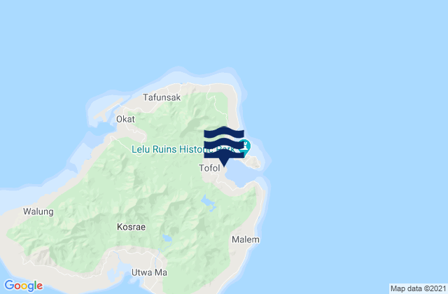 Carte des horaires des marées pour Tofol, Micronesia