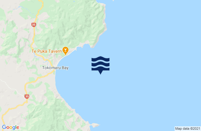 Carte des horaires des marées pour Tokomaru Bay, New Zealand