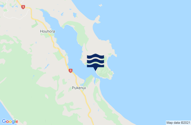 Carte des horaires des marées pour Tokoroa Island, New Zealand