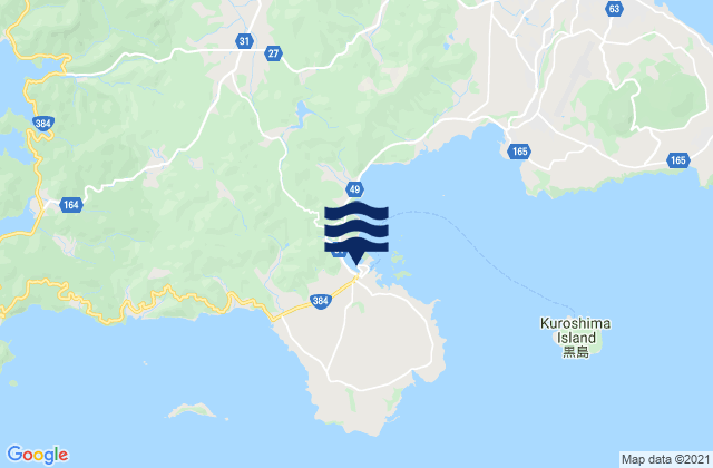 Carte des horaires des marées pour Tomiemachi, Japan