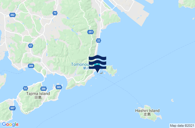 Carte des horaires des marées pour Tomochotomo, Japan