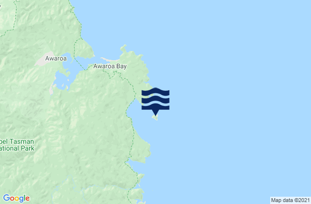 Carte des horaires des marées pour Tonga Island Abel Tasman, New Zealand