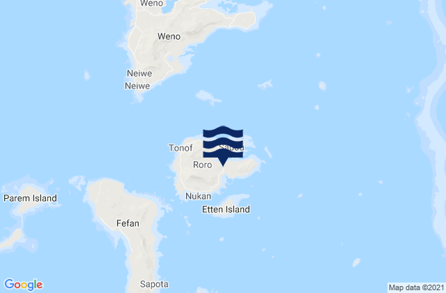 Carte des horaires des marées pour Tonoas Municipal Building, Micronesia