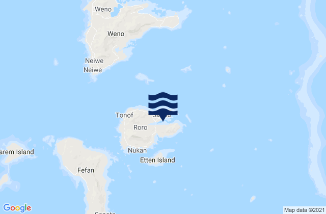 Carte des horaires des marées pour Tonoas Municipality, Micronesia
