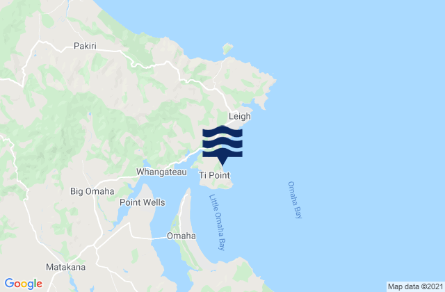 Carte des horaires des marées pour Torkington Bay, New Zealand