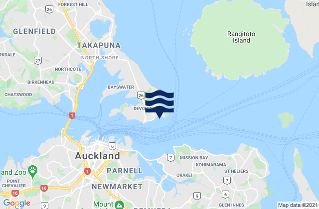 Carte des horaires des marées pour Torpedo Bay, New Zealand