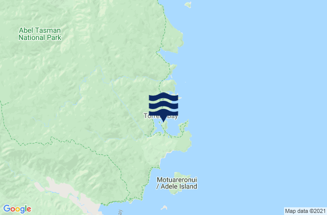 Carte des horaires des marées pour Torrent Bay, New Zealand