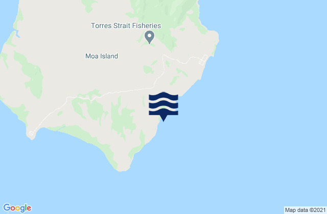 Carte des horaires des marées pour Torres Strait Island Region, Australia