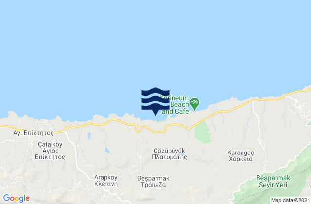 Carte des horaires des marées pour Trachóni, Cyprus