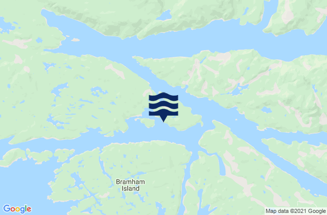 Carte des horaires des marées pour Treadwell Bay, Canada