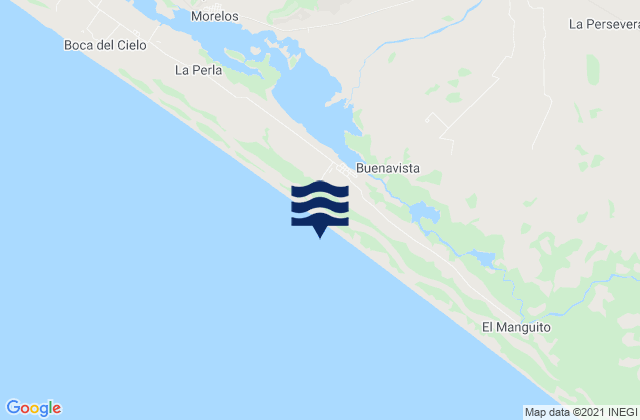 Carte des horaires des marées pour Tres Picos, Mexico