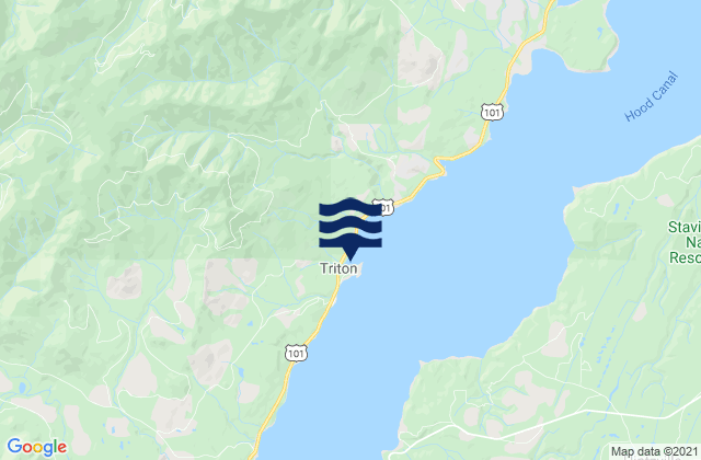 Carte des horaires des marées pour Triton Cove, United States