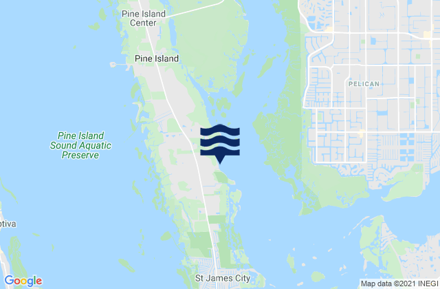 Carte des horaires des marées pour Tropical Homesites Landing Pine Island, United States
