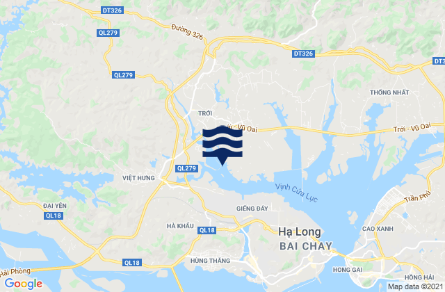 Carte des horaires des marées pour Trới, Vietnam