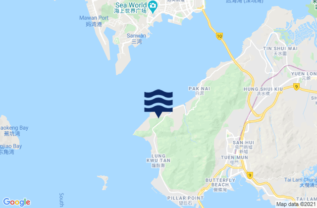 Carte des horaires des marées pour Tsang Tsui, Hong Kong