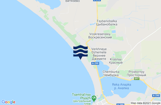 Carte des horaires des marées pour Tsibanobalka, Russia