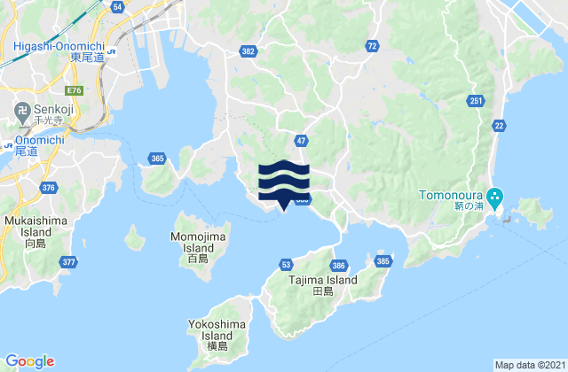 Carte des horaires des marées pour Tsuneishi, Japan