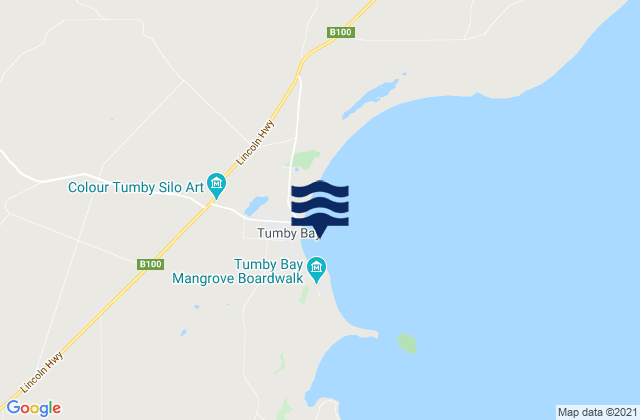 Carte des horaires des marées pour Tumby Bay, Australia