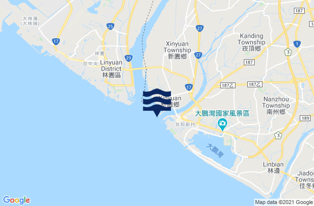 Carte des horaires des marées pour Tung-kang Po-ti, Taiwan