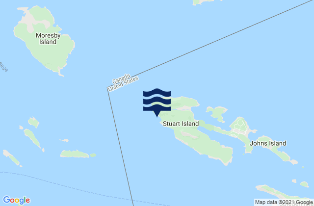 Carte des horaires des marées pour Turn Point Stuart Island, United States