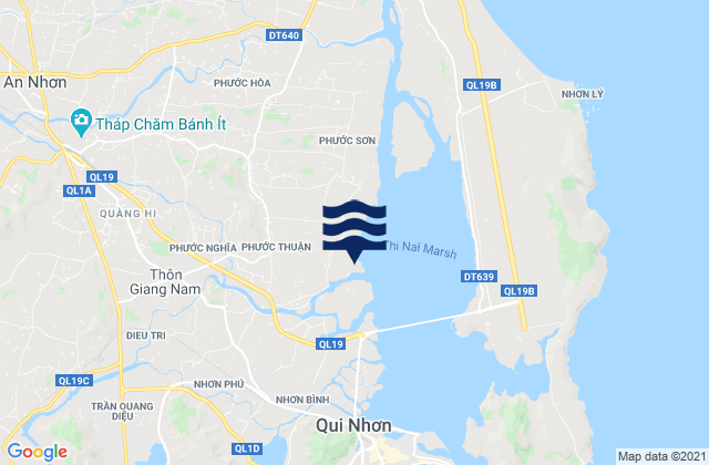 Carte des horaires des marées pour Tuy Phước, Vietnam