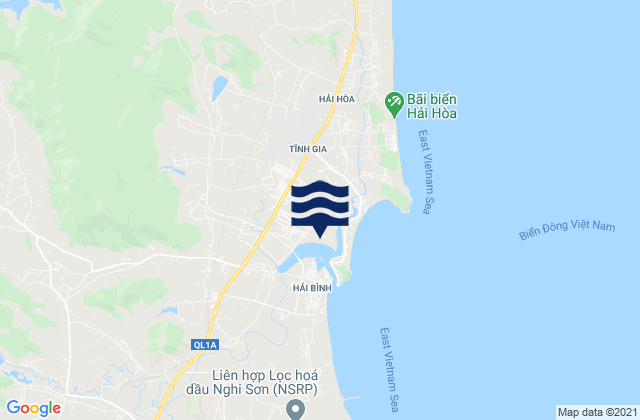 Carte des horaires des marées pour Tĩnh Gia, Vietnam
