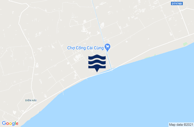 Carte des horaires des marées pour Tỉnh Bạc Liêu, Vietnam