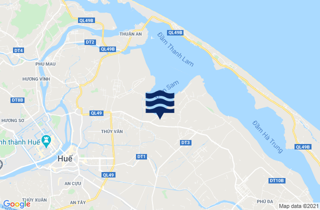 Carte des horaires des marées pour Tỉnh Thừa Thiên-Huế, Vietnam