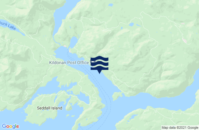 Carte des horaires des marées pour Uchucklesit Inlet, Canada