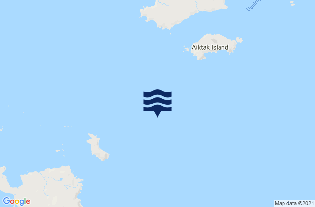 Carte des horaires des marées pour Ugamak Strait off Kaligagan Island, United States