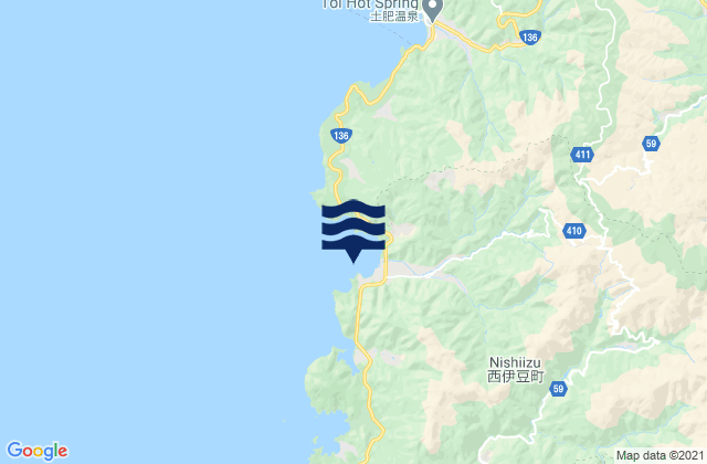 Carte des horaires des marées pour Ugusu, Japan
