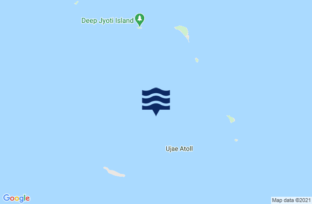 Carte des horaires des marées pour Ujae Atoll, Marshall Islands